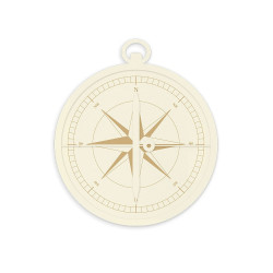 Piatek13 Light Chipboard Embellishments ALBUM BASE COMPASS 10