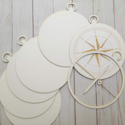 Piatek13 Light Chipboard Embellishments ALBUM BASE COMPASS 10