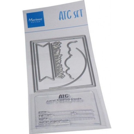 Marianne Design Clear Stamps & Die Set ATC