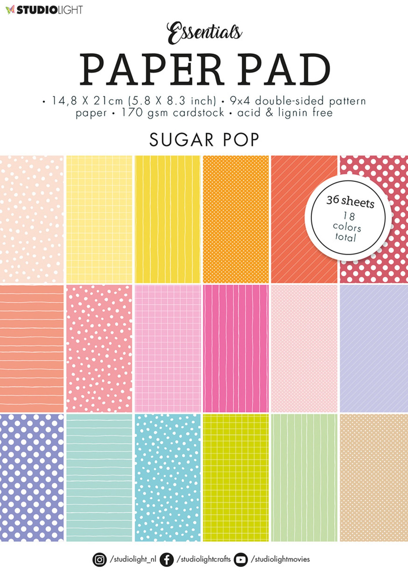 Studio Light - Multicolor Gradients Essentials A5 Paper Pad (5.75x8.25)