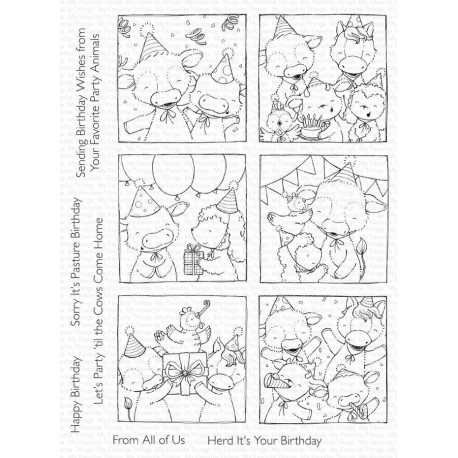 My Favorite Picture Happy Birthday Herd Clear Stamps
