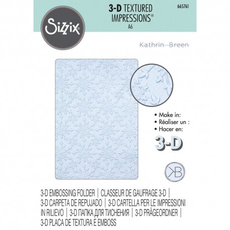 3-D Textured Impressions Embossing Folder - Snowflakes 2 665761