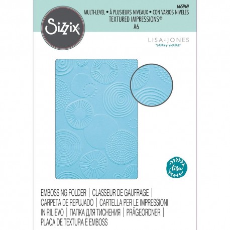 3-D Multi-Level Textured Impressions Embossing Folder - Abstract Rounds 665969