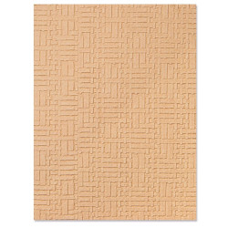 3-D Textured Impressions Embossing Folder - Woven Leather 665916