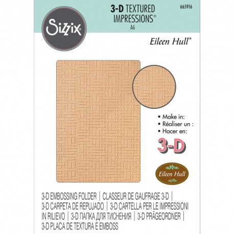 3-D Textured Impressions Embossing Folder - Woven Leather 665916