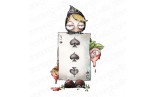 Stamping Bella ODDBALL PLAYING CARD (ALICE IN WONDERLAND COLLECTION) Cling Stamp