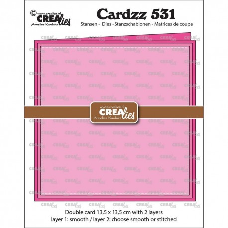 Crealies Cardzz no. 531 Double Card 13,5x13,5cm