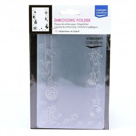 Vaessen Creative Embossing Folder Decori Natalizi