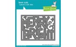 LAWN FAWN Giant Outlined Merry & Bright Dies