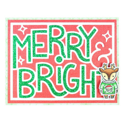 LAWN FAWN Giant Outlined Merry & Bright Dies