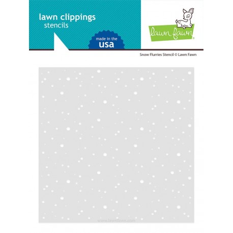 Lawn Fawn Snow Flurries Background Stencil