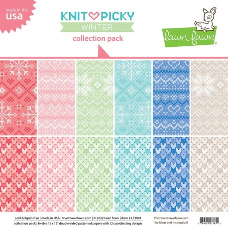 LAWN FAWN Knit Picky Winter Collections Pack 30x30m