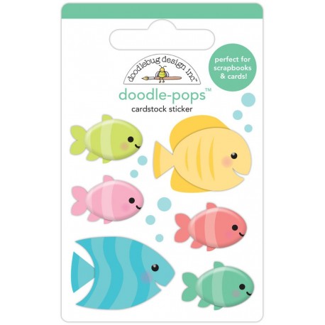 Doodlebug Design Tropical Fish Doodle-Pops 3D Stickers