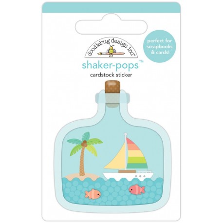 Doodlebug Beach In A Bottle Shaker-Pops