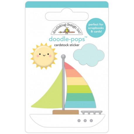 Doodlebug Design Sail-ebrate Good Times Doodle-Pops 3D Stickers