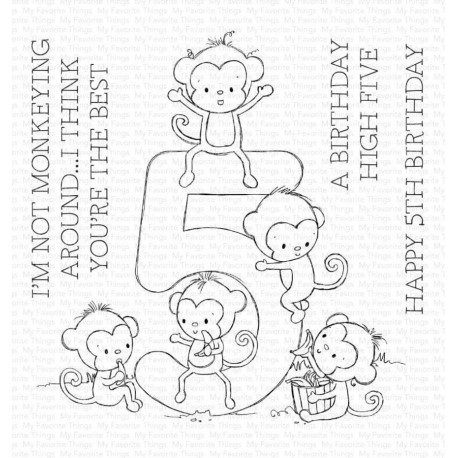 My Favorite Things Number Fun 5 Clear Stamps