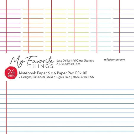 My Favorite Things Notebook Paper Paper Pad 15x15cm