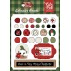 Echo Park Gnome For Christmas Adhesive Brads 25pz+3 Chipboard