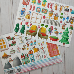 Dress My Craft Christmas & Jinnie A4 Motif Sheet