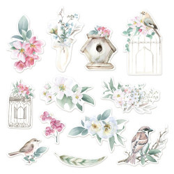 Piatek Ephemera Set BIRDHOUSE 12pcs