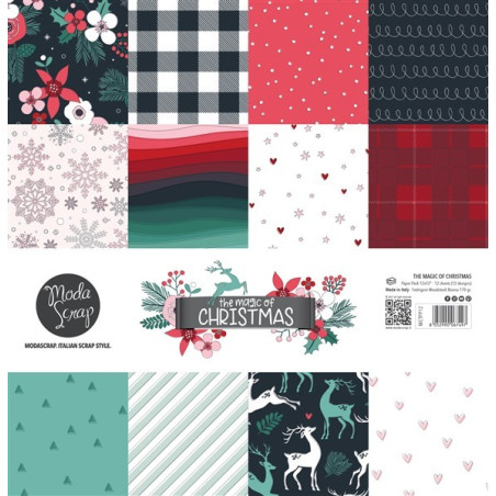 MODASCRAP PAPER PACK THE MAGIC OF CHRISTMAS 30x30cm