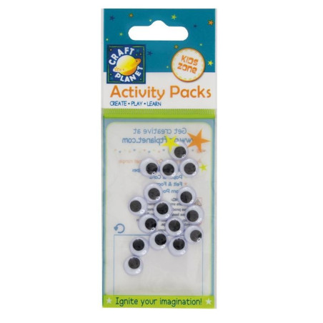 Set 16 occhi mobili tondi 10mm