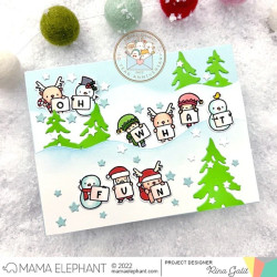 Mama Elephant LITTLE MERRYSIGN AGENDA Clear Stamp