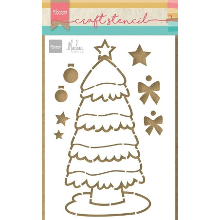 Marianne Design Craft Stencil Christmas Tree by Marleen