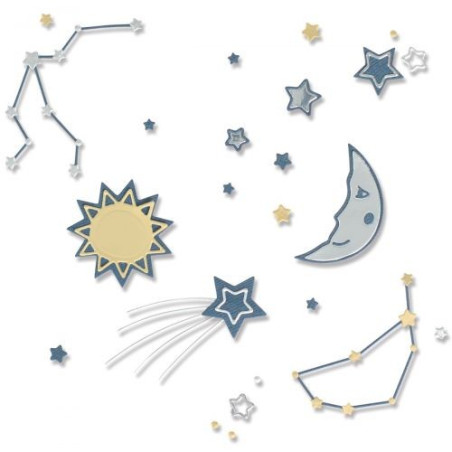Thinlits Die Set 12pz - Night Light 666021