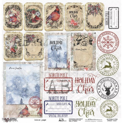 ABstudio Holiday Cheer Scrapbooking Paper Set 30x30cm