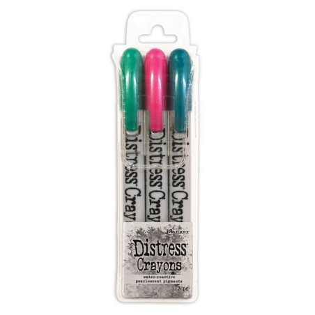 Tim Holtz Distress Crayon Pearl Holiday Set 4