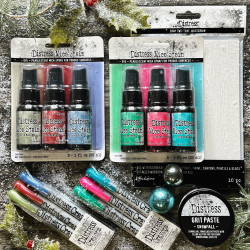 Tim Holtz Distress Crayon Pearl Holiday Set 3