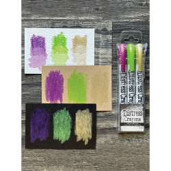 Tim Holtz Distress Crayon Pearl Halloween Set 4