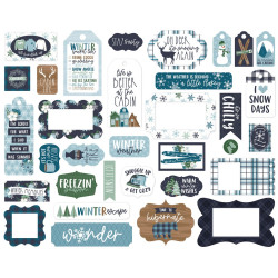 Echo Park Snowed In Frames & Tags 33pz