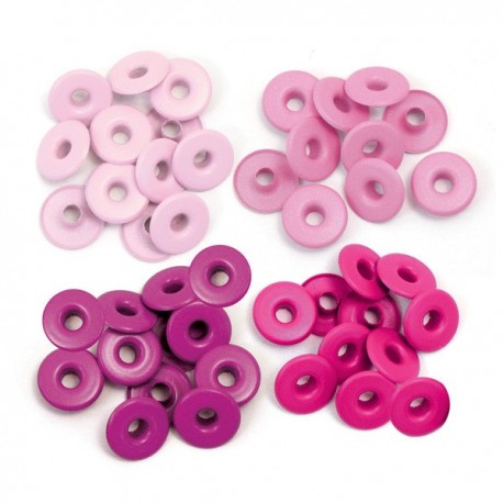 40 Eyelets Wide Pink We R Memory Keepers