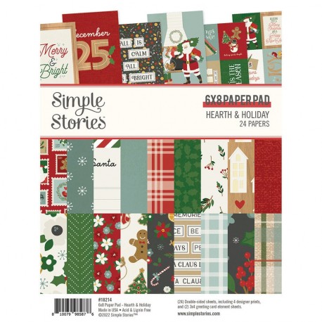 Simple Stories Hearth & Holiday Paper Pad 15x20cm