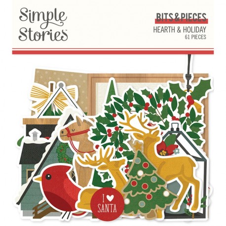 Simple Stories Hearth & Holiday Bits & Pieces 61pz