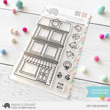 Mama Elephant HEY NEIGHBOR Clear Stamp