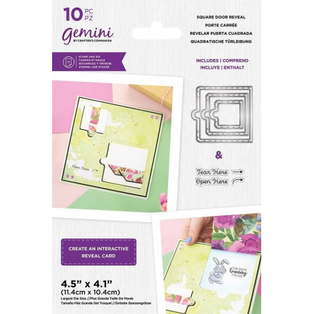 Gemini Door Reveal Stamp & Die Square