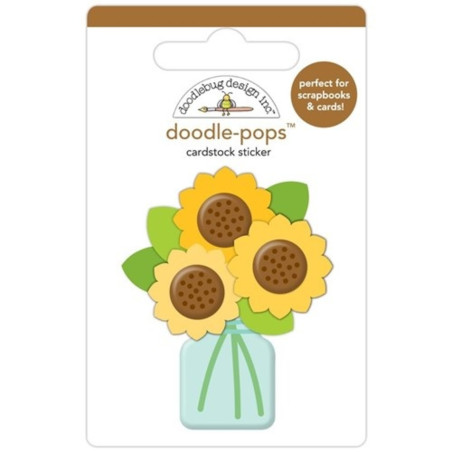 Doodlebug Design Bit of Sunshine Doodle-Pops 3D Stickers