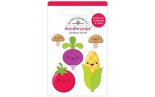 Doodlebug Design Veggie Garden Doodle-Pops 3D Stickers