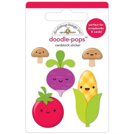 Doodlebug Design Veggie Garden Doodle-Pops 3D Stickers