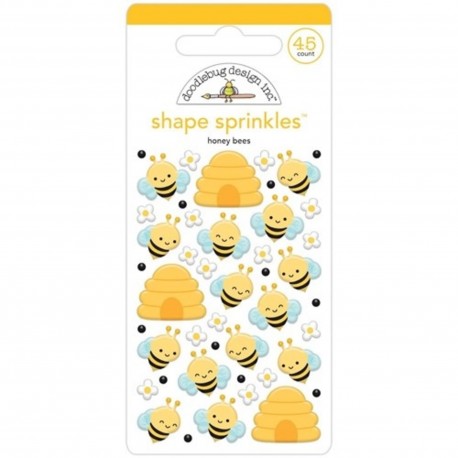 Doodlebug Design Honey Bees Shape Sprinkles