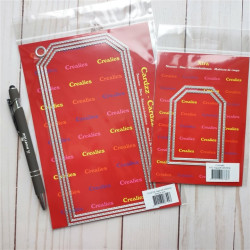 Crealies Cardzz Dies no. 194 Slimline Tags with Stitchline