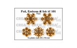 Crealies Foil, Emboss & Ink it Plates no. 101 Snowflakes 5x