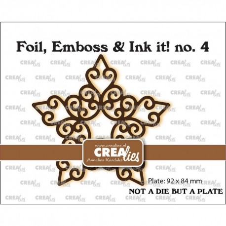 Crealies Foil, Emboss & Ink it Plates no. 04 Curly Star