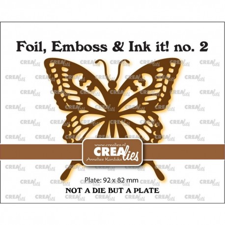 Crealies Foil, Emboss & Ink it Plates no. 02 Swallowtail Butterfly