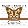 Crealies Foil, Emboss & Ink it Plates no. 02 Swallowtail Butterfly