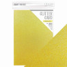 5 fogli A4 Carta Glitterata Tonic Glitter Card Sherbert Lemon 250gsm
