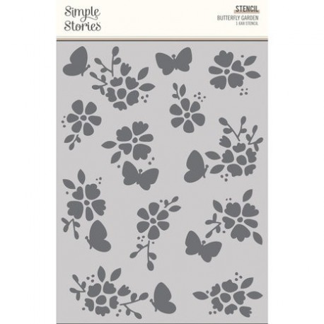 Simple Stories The Simple Life Stencil Butterfly Garden